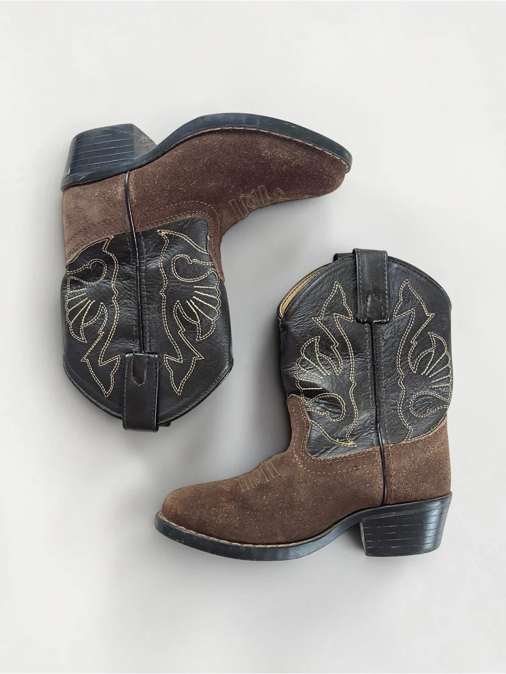 MASTERSON BOOT CO. VGUC Genuine Leather Brown Western Cowboy Boots